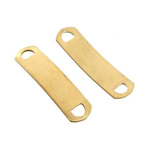 Stainless Steel Connector Bend Rectangle Gold Plated, approx 10-40mm [SSB1329]
