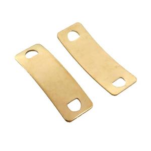 Stainless Steel Connector Bend Rectangle Gold Plated, approx 14-42mm [SSB1330]