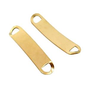 Stainless Steel Connector Bend Rectangle Gold Plated, approx 10-45mm [SSB1333]