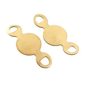 Stainless Steel Connector Circle Gold Plated, approx 10-17-42mm [SSB1334]