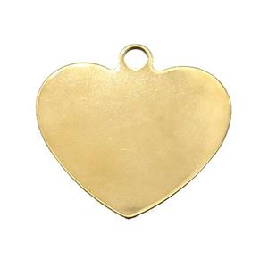 Stainless Steel Heart Pendant Gold Plated, approx 34mm [SSB1340]