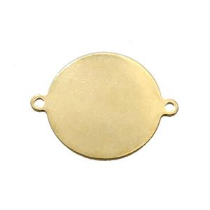 Stainless Steel Connector Circle Gold Plated, approx 20mm [SSB1344]