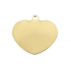 Stainless Steel Heart Pendant Gold Plated, approx 25mm [SSB1347]