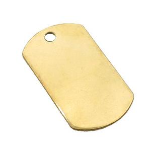 Stainless Steel Rectangle Pendant Gold Plated, approx 20-35mm [SSB1348]