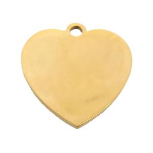 Stainless Steel Heart Pendant Gold Plated, approx 20mm [SSB1351]