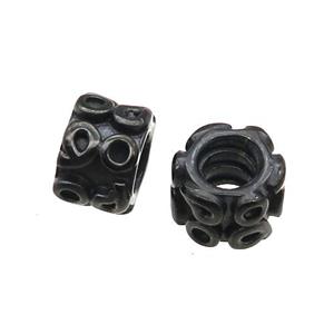 Stainless Steel Rondelle Beads Large Hole Black Plated, approx 9mm, 4mm hole [SSB1410]
