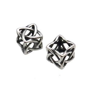 Stainless Steel Puzzle Beads Antique Silver, approx 8mm [SSB1560]