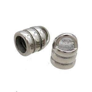 Raw Stainless Steel Cord End, approx 10-13mm, 7mm hole [SSB1637]