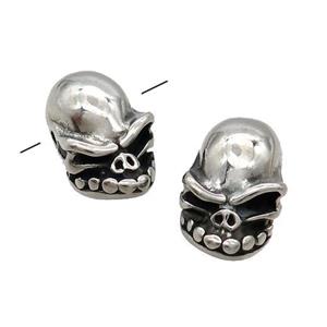 Stainless Steel Skull Beads Antique Silver, approx 11-18.5mm [SSB1647]