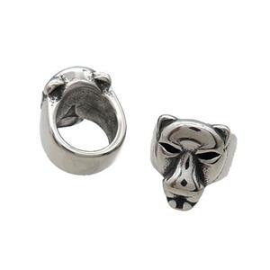 Stainless Steel Tiger Beads Large Hole Antique Silver, approx 12mm, 8mm hole [SSB1666]