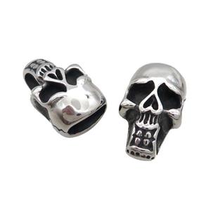 Stainless Steel CordEnd Bail Halfhole Antique Silver, approx 15-25mm, 6-11mm, 5-8mm [SSB1853]