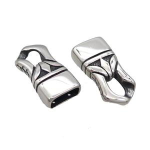 Stainless Steel CordEnd Antique Silver, approx 14-30mm, 5-11mm hole [SSB1861]