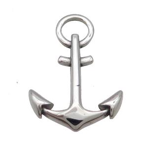 Raw Stainless Steel Anchor Pendant, approx 21-30mm [SSB1862]