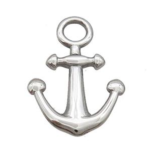 Raw Stainless Steel Anchor Pendant, approx 17-25mm [SSB1864]