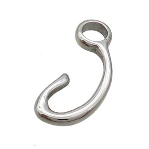 Raw Stainless Steel Connector, approx 12-28mm, 5mm hole [SSB1876]