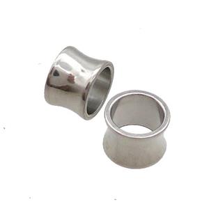 Raw Stainless Steel Bamboo Beads Large Hole, approx 11mm, 8mm hole [SSB1891]