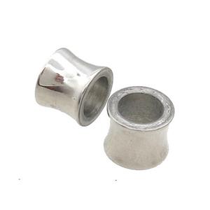 Raw Stainless Steel Bamboo Beads Large Hole, approx 10mm, 6mm hole [SSB1893]