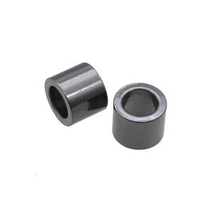 Stainless Steel Tube Beads Large Hole Black Plated, approx 10mm, 6mm hole [SSB1901]