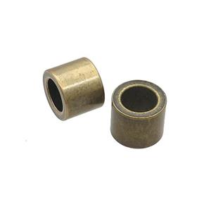Stainless Steel Tube Beads Large Hole Antique Bronze, approx 10mm, 6mm hole [SSB1904]
