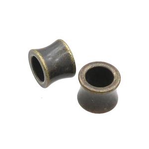 Stainless Steel Bamboo Beads Large Hole Antique Bronze, approx 10mm, 6mm hole [SSB1917]