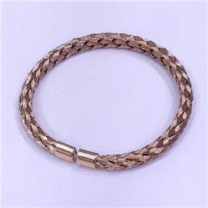 Stainless Steel Bangle Rose Gold, approx 8mm, 58mm dia [SSB1936]