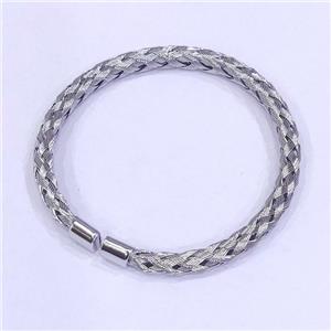 Raw Stainless Steel Bangle, approx 8mm, 58mm dia [SSB1939]