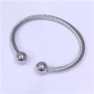 Raw Stainless Steel Bangle, approx 4mm, 40-56mm dia [SSB1941]