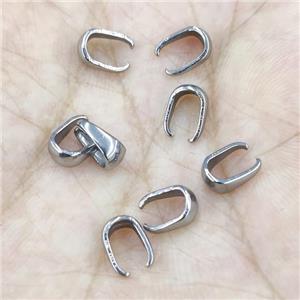 Raw Stainless Steel Pinch Bail, approx 4-7mm [SSB1978]