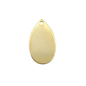Stainless Steel Teardrop Pendant Gold Plated, approx 10-18mm [SSB2239]