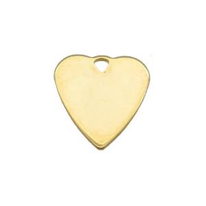 Stainless Steel Heart Pendant Gold Plated, approx 13-15mm [SSB2249]