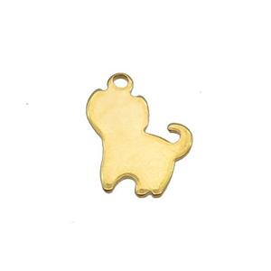 Stainless Steel Cat Pendant Gold Plated, approx 12-14mm [SSB2255]