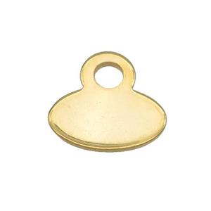 Stainless Steel Pendant Gold Plated, approx 11mm [SSB2256]