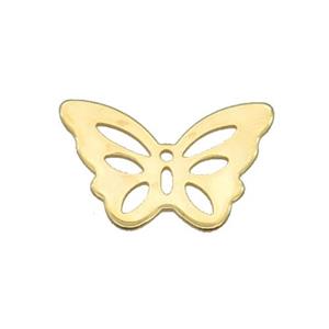 Stainless Steel Butterfly Pendant Gold Plated, approx 14-20mm [SSB2259]