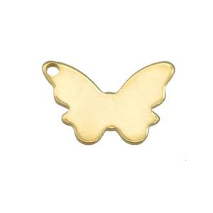 Stainless Steel Butterfly Pendant Gold Plated, approx 11-17mm [SSB2260]