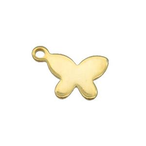 Stainless Steel Butterfly Pendant Gold Plated, approx 8-10mm [SSB2261]