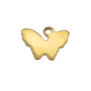 Stainless Steel Butterfly Pendant Gold Plated, approx 8-11mm [SSB2262]