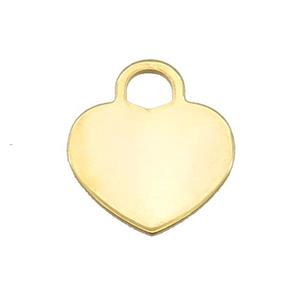 Stainless Steel Heart Pendant Gold Plated, approx 16-20mm [SSB2268]