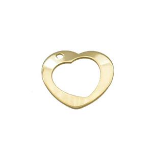 Stainless Steel Heart Pendant Gold Plated, approx 21mm [SSB2269]