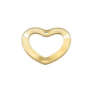 Stainless Steel Heart Pendant Gold Plated, approx 20mm [SSB2270]
