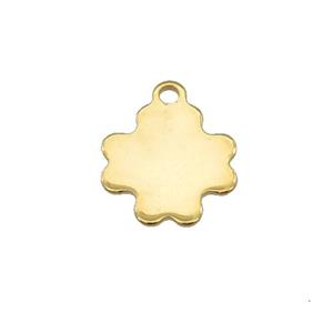 Stainless Steel Cross Pendant Gold Plated, approx 11mm [SSB2283]