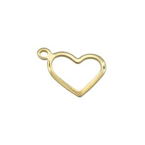 Stainless Steel Heart Pendant Gold Plated, approx 10-11mm [SSB2286]