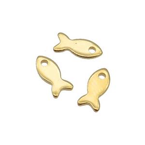 Stainless Steel Fish Pendant Gold Plated, approx 3.5-9mm [SSB2314]