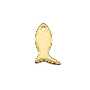 Stainless Steel Fish Pendant Gold Plated, approx 4.5-11mm [SSB2315]