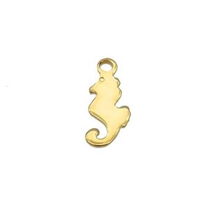 Stainless Steel Seahorse Pendant Gold Plated, approx 5-10mm [SSB2316]