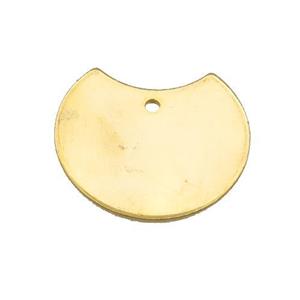 Stainless Steel Moon Pendant Gold Plated, approx 17-20mm [SSB2323]