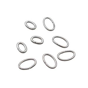 Raw Stainless Steel Oval JumpRing, approx 4x6mm [SSB2329-4X6MM]