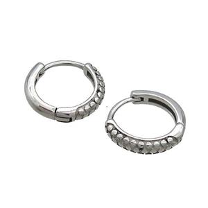 Raw Stainless Steel Hoop Earrings, approx 14mm dia [SSB2427]
