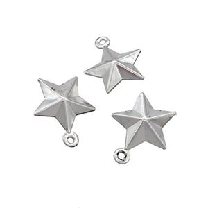 Raw Stainless Steel Star Pendant, approx 12mm [SSB2702]