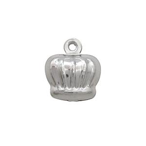 Raw Stainless Steel Crown Pendant, approx 9.5mm [SSB2705]