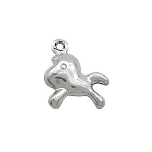 Raw Stainless Steel Foal Charm Pendant, approx 10-11mm [SSB2707]
